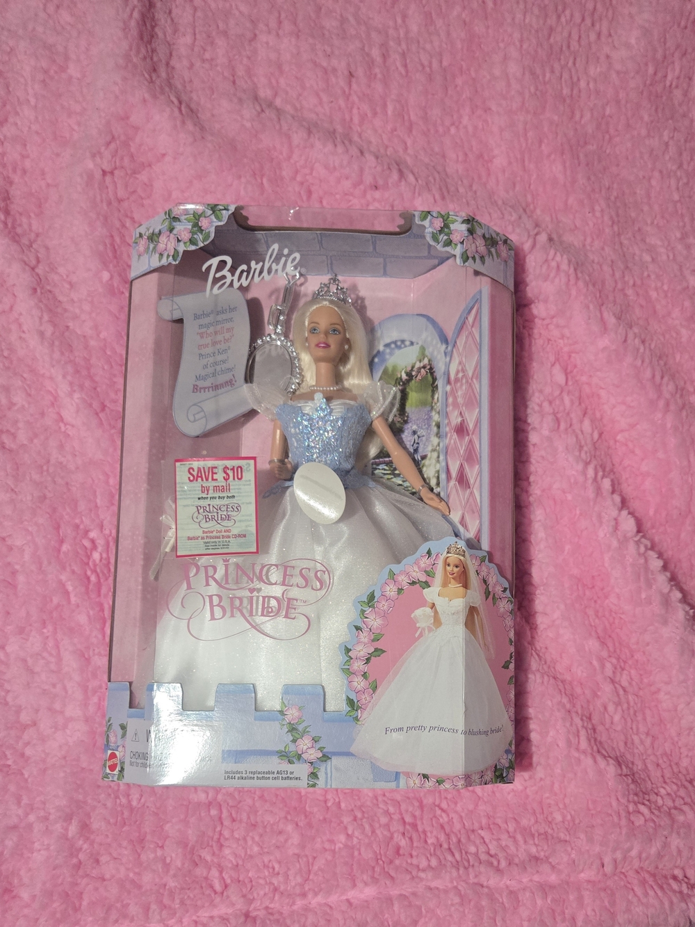 2000 Barbie Princess Bride Doll - Pink & White Packaging